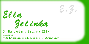 ella zelinka business card